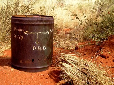 The old Rudall River sign - Stolen 2010