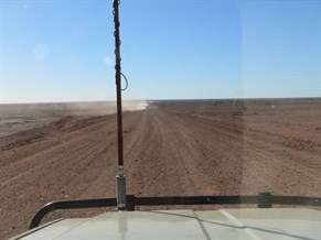 The convoy raised a bit of dust