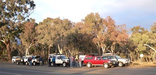Some of the convoy as we assembled for the first time.