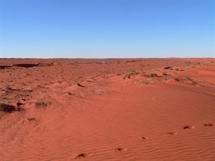 Dave scouts ahead for a way through the dunes