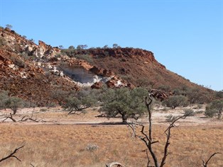 White ochre near Mt Tietkins