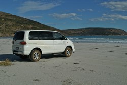 The Delica on Le Grand Beach