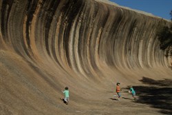Kids at Wave Rock