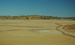 salt pans taken from moving vehicle