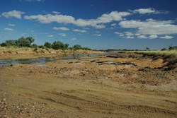 rocky and wet creek crossing