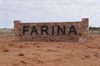 Stone wall from the ruins as you enter Farina