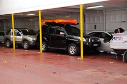 On the ferry and still loading more vehicles