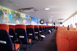 The ferry was very comfortable inside