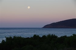 Full moon rising over Hog Bay