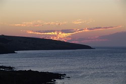 Setting sun over Christmas Cove - Penneshaw