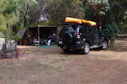 Set up for 4 nights at Western KI Caravan Park