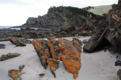 Western River Beach rock formations