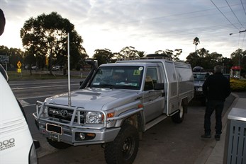 The Tuck Truck at Marong with the "L" plates on.