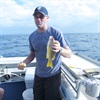John finally managed to catch a fish...