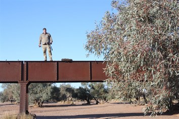 Yours Truly on the old rail bridge at Duff Creek
