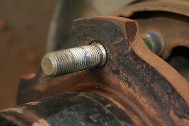 Old wheel stud