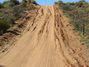 A baby dune on the detour to Big Red