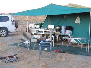Roast dinner nearly ready at ferry camp