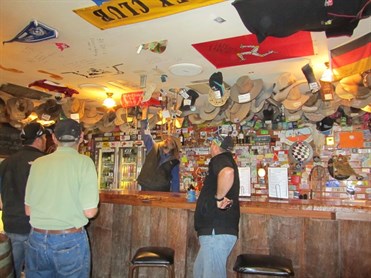 Phil, the Mungerannie publican adding more decorations