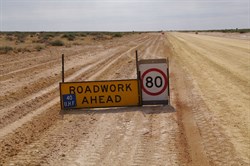 Roadworks on the Birdsville Track