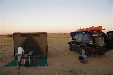 Moon rise at our camp