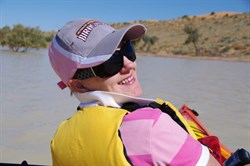 Fiona enjoying it out on Lake Nappanerica