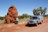 The CP and the giant termite mound - Plenty Highway NT - Taken: 11/07/2011 3:59:02 PM Camera: SONY  DSLR-A200