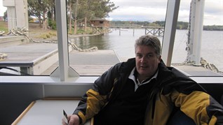 Relaxing on the boat as we depart Te Anau for the glow worm cave