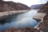 View of Colorado River at upper Hoover Dam