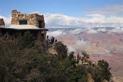 View from south rim over Grand Canyon