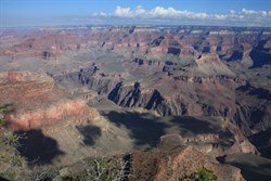 View from south rim over Grand Canyon
