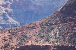 View of where we walked on ridge line on Sth Kaibab trail