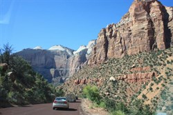 Views on Ut9 scenic drive to Zion