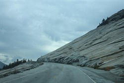 East entrance drive into Yosemite