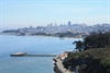 Views of San Francisco city from Golden Gate bridge
