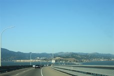Driving over Richmond Bridge