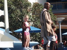 Chardae on stage for Jedi Training
