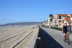 "Boardwalk" along Misson Beach