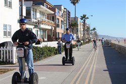 Sedgeways for hire along Misson Beach boardwalk