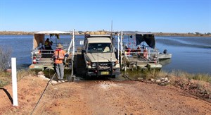 Ferry across Cooper Creek