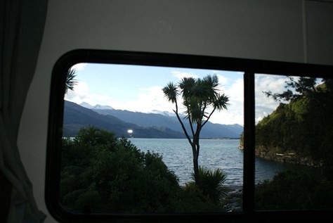 A million dollar view for 6 bucks!  Boundary Creek Campsite, Lake Wanaka