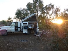 Camp site by the creek.