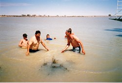 Swimming in Lake Killamperunna 1989 (Sept ?)