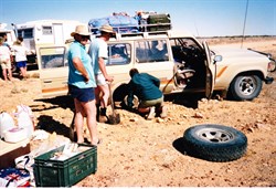 6 Sheered wheel studs. Birdsville Track 1989