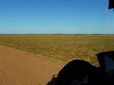Imagine this flat land covered with water in the wet