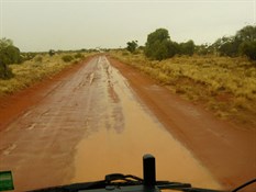 Road conditions deteriorated with the rain