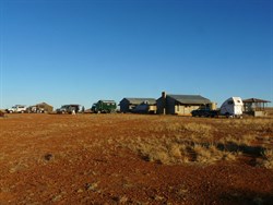 Camped by the shearers' quarters at Theldarpa Station