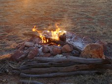 We spent a great evening around the campfire