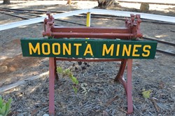 Moonta Mines sign at the station - Camera: NIKON CORPORATION NIKON D7000 Taken: 26 Jan 2012