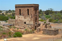 Looking down on the old ruins from the tailings dump - Camera: NIKON CORPORATION NIKON D7000 Taken: 26 Jan 2012